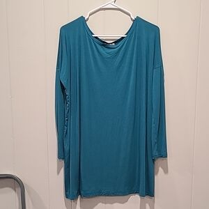 Sale!! Piko Teal Blue Scoop Neck 3/4 Sleeve Top